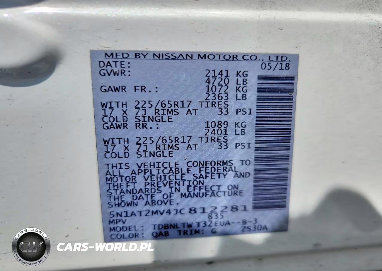 2018 Nissan Rogue Sv VIN:5N1AT2MV4JC812281 - 14
