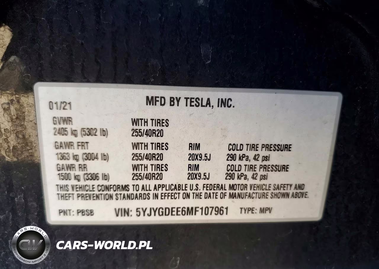2021 Tesla Model Y VIN:5YJYGDEE6MF107961 - 12