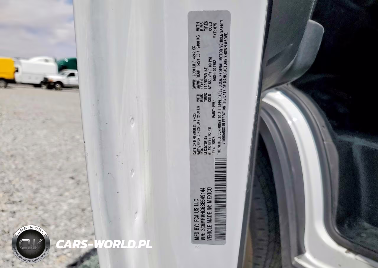 2025 Ram Promaster 3500 3500 High VIN:3C6MRVHG6SE549144 - 12