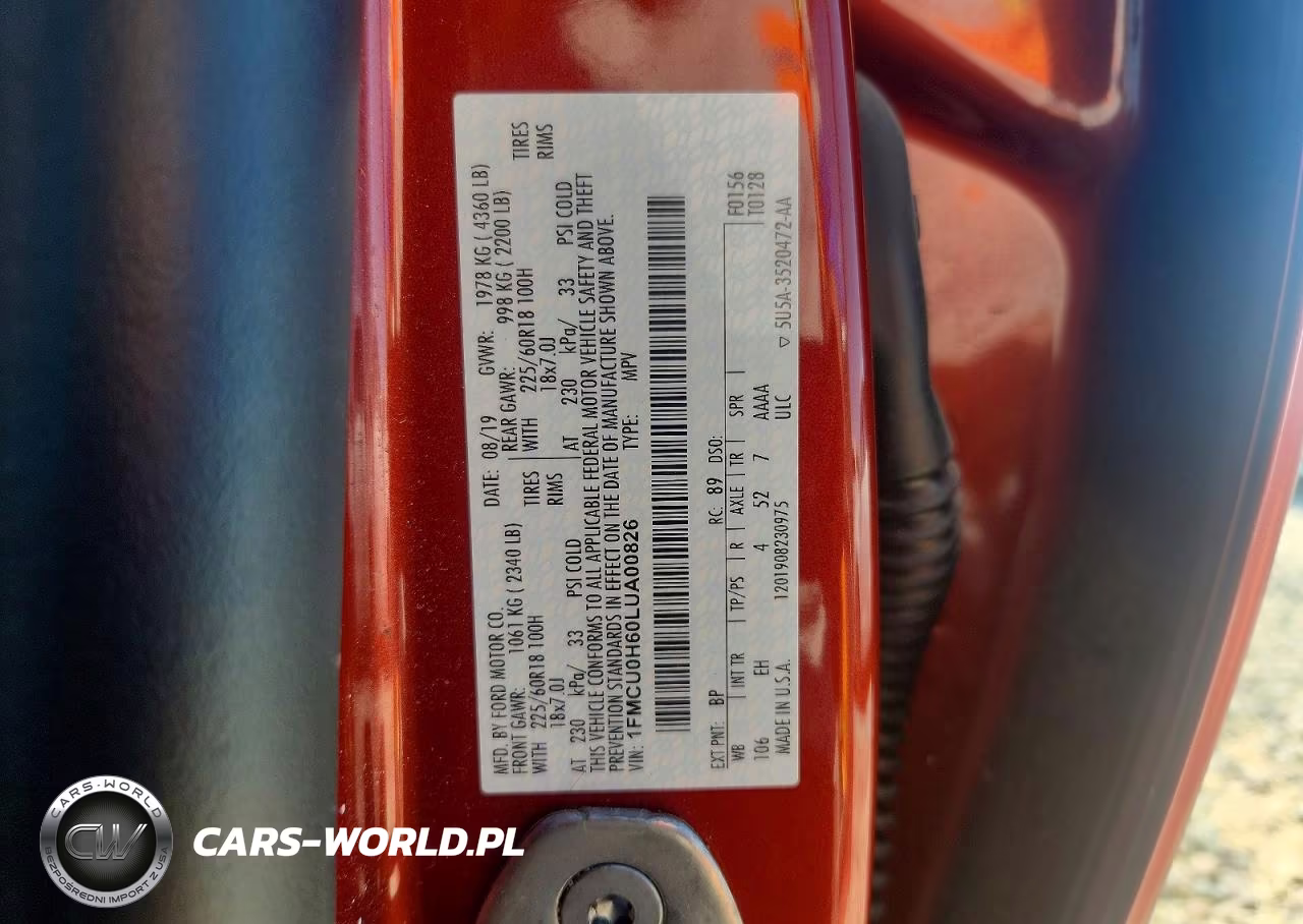 2020 Ford Escape Sel VIN:1FMCU0H60LUA00826 - 13