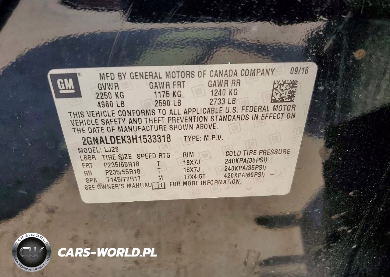 2017 Chevrolet Equinox Premier VIN:2GNALDEK3H1533318 - 14