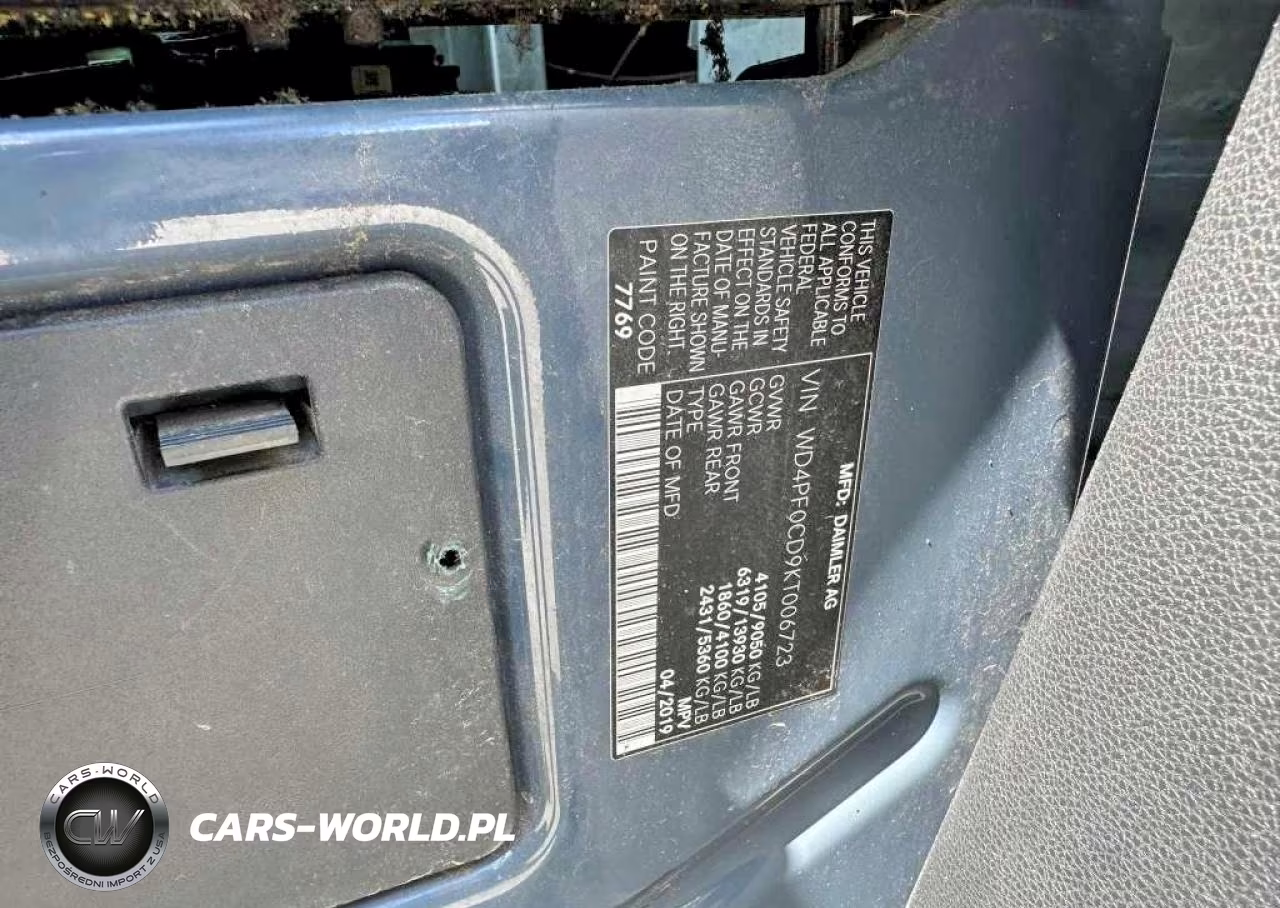 2019 Mercedes-Benz Sprinter 2500 VIN:WD4PF0CD9KT006723 - 10