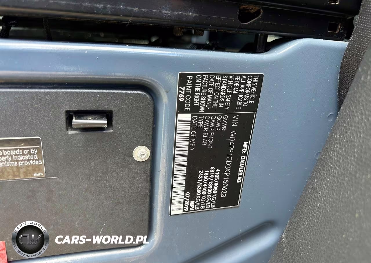 2019 Mercedes-Benz Sprinter 2500 VIN:WD4PF1CD3KP150623 - 10