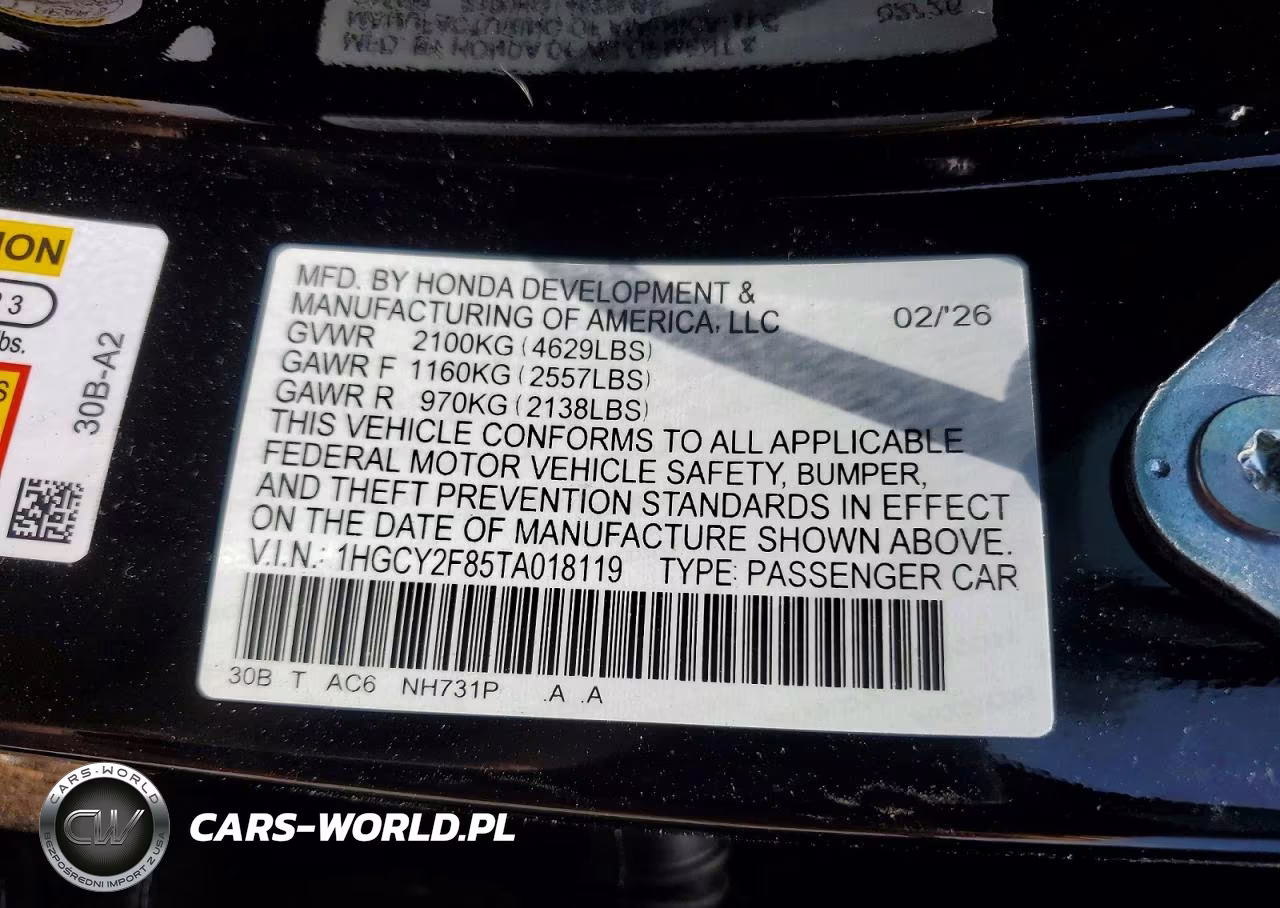 2026 Honda Accord Touring Hybrid VIN:1HGCY2F85TA018119 - 13