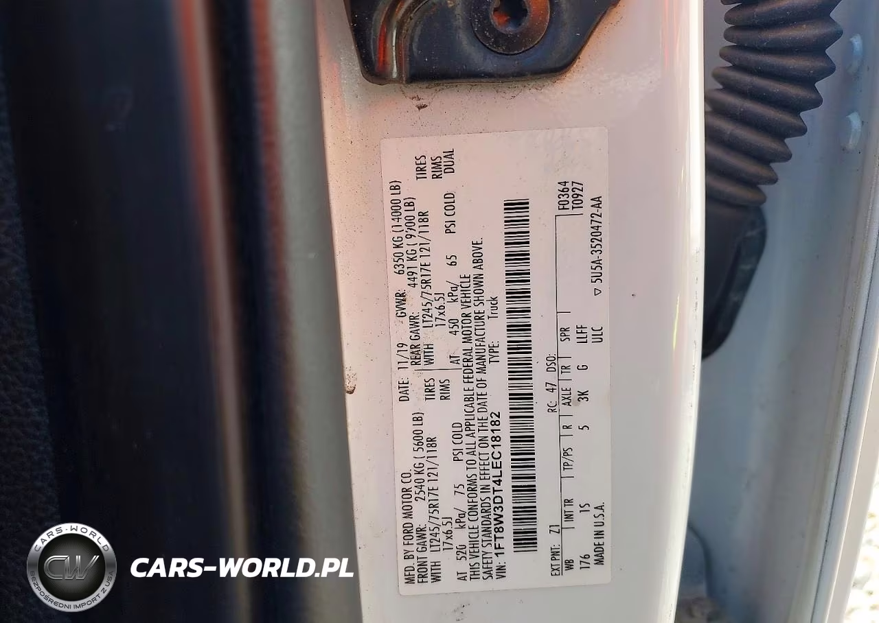 2020 Ford F350 Super Duty VIN:1FT8W3DT4LEC18182 - 14