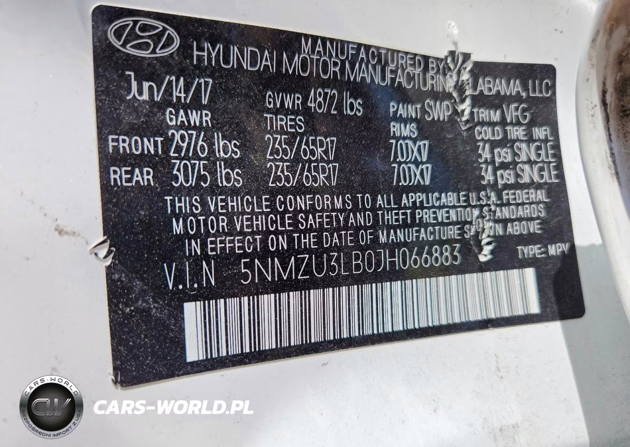2018 Hyundai Santa Fe Sport 2.4L VIN:5NMZU3LB0JH066883 - 14