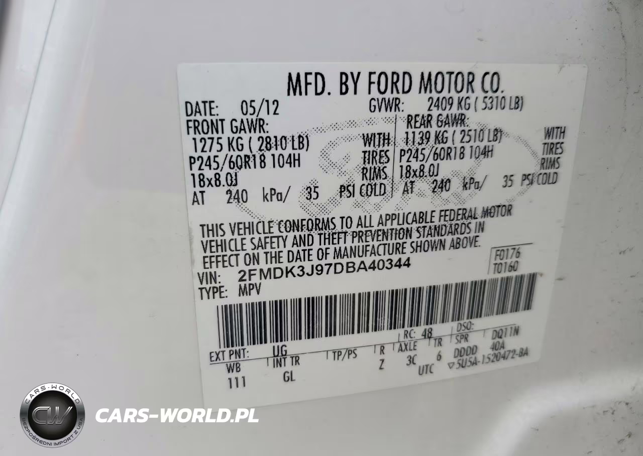 2013 Ford Edge Sel VIN:2FMDK3J97DBA40344 - 13