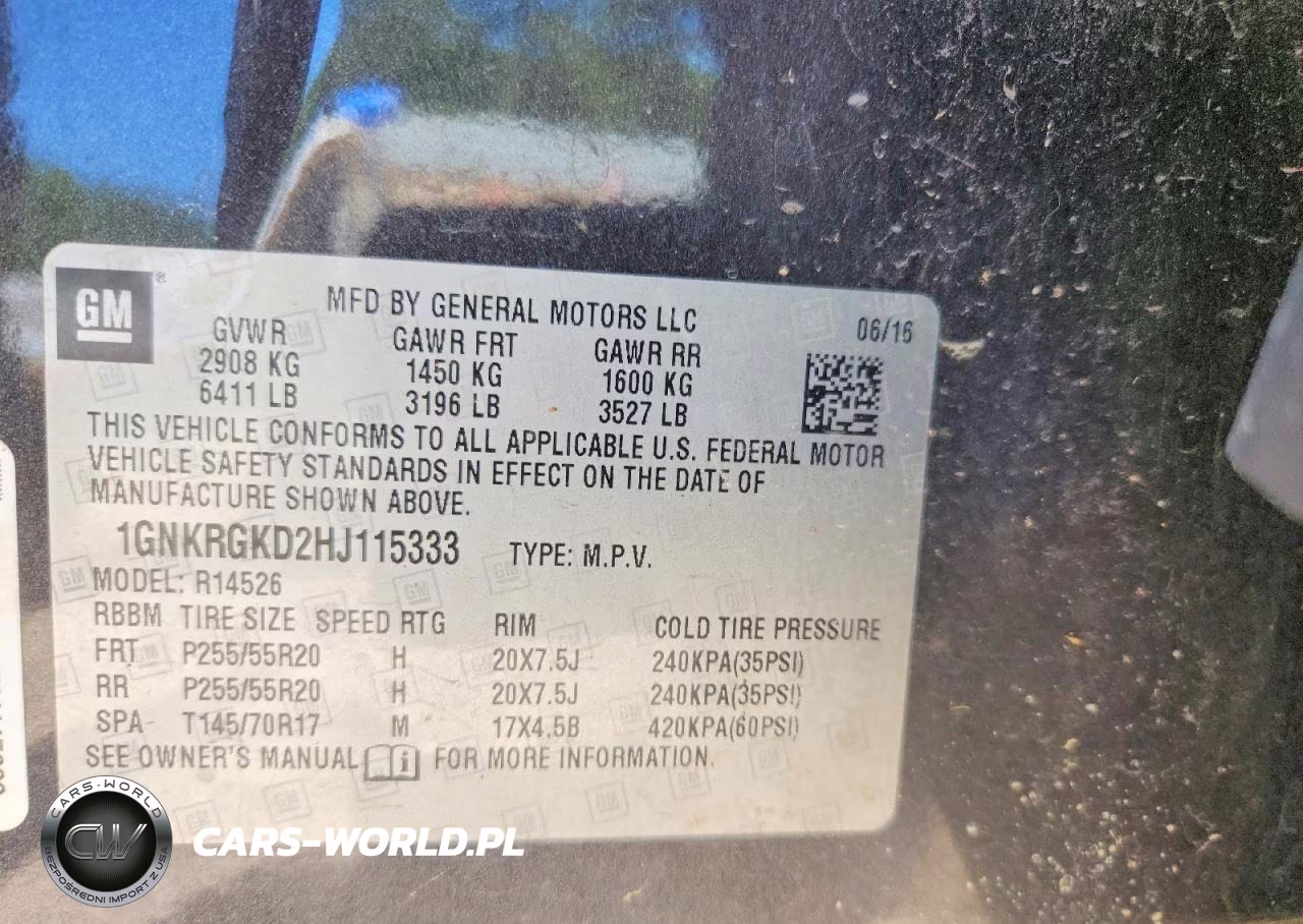 2017 Chevrolet Traverse Lt VIN:1GNKRGKD2HJ115333 - 12