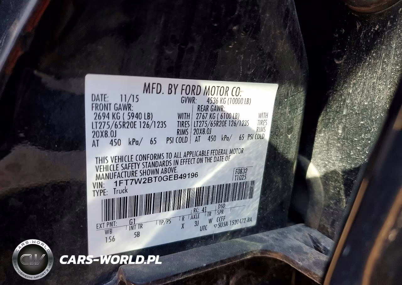 2016 Ford F250 Super Duty VIN:1FT7W2BT0GEB49196 - 12