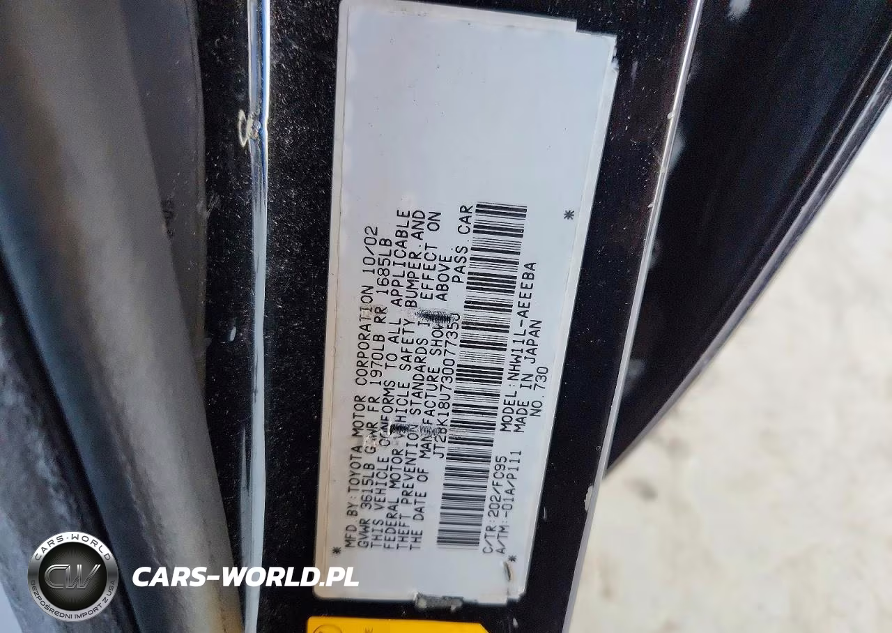 2003 Toyota Prius Base VIN:JT2BK18U730077350 - 12