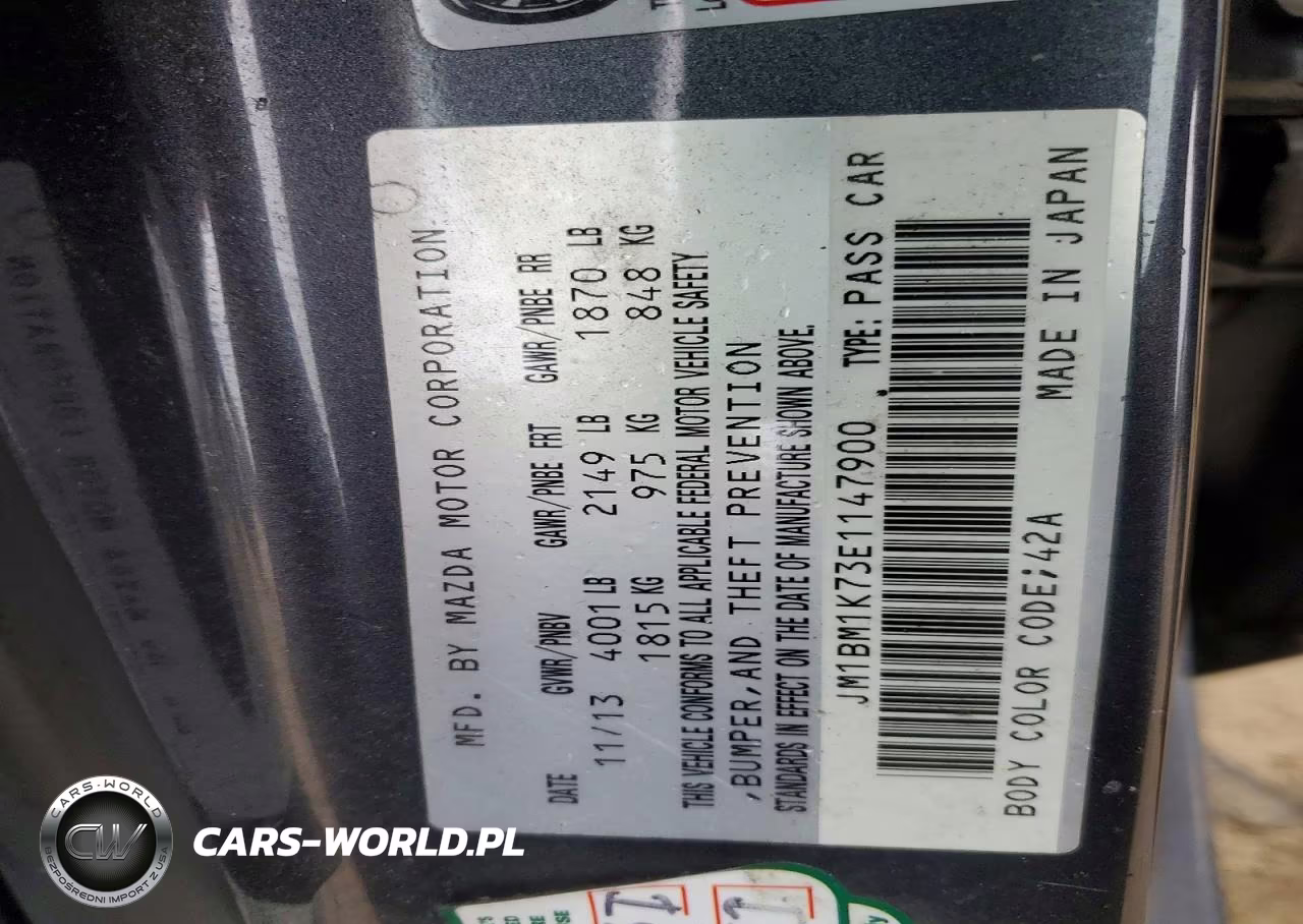 2014 Mazda 3 Sport VIN:JM1BM1K73E1147900 - 12