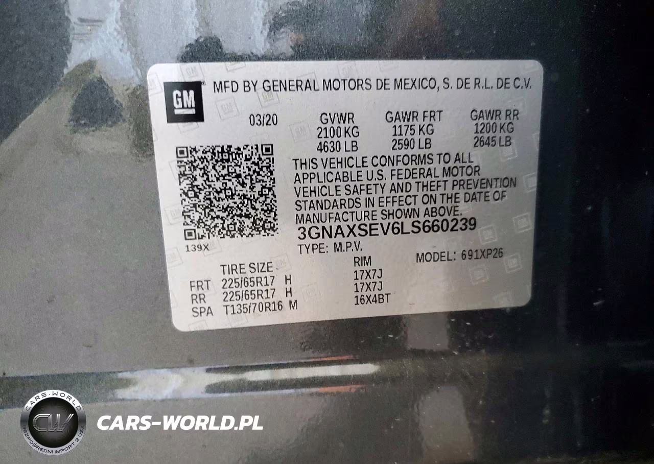 2020 Chevrolet Equinox Ls VIN:3GNAXSEV6LS660239 - 13