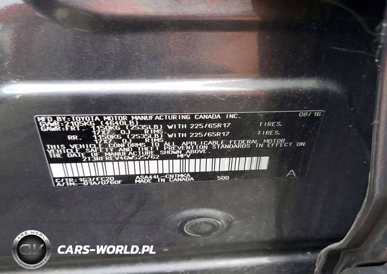 2016 Toyota Rav4 Xle VIN:2T3RFREV4GW525762 - 12