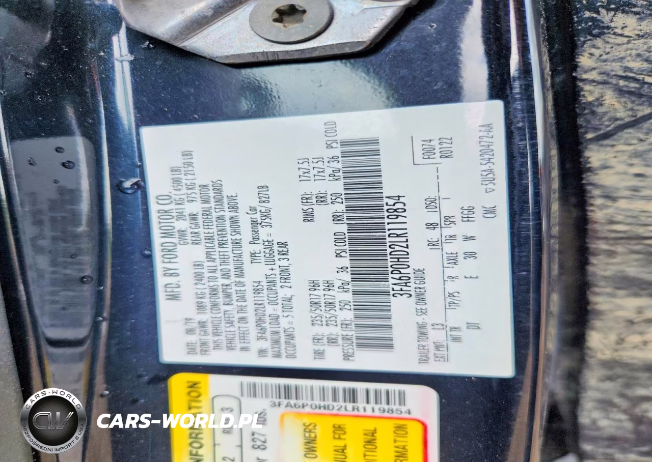 2020 Ford Fusion Se VIN:3FA6P0HD2LR119854 - 12