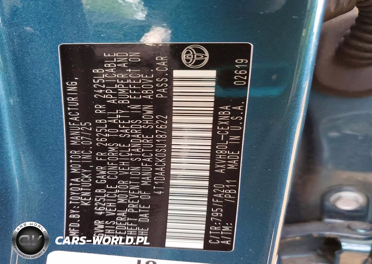 2025 Toyota Camry Le VIN:4T1DAACK0SU187622 - 12