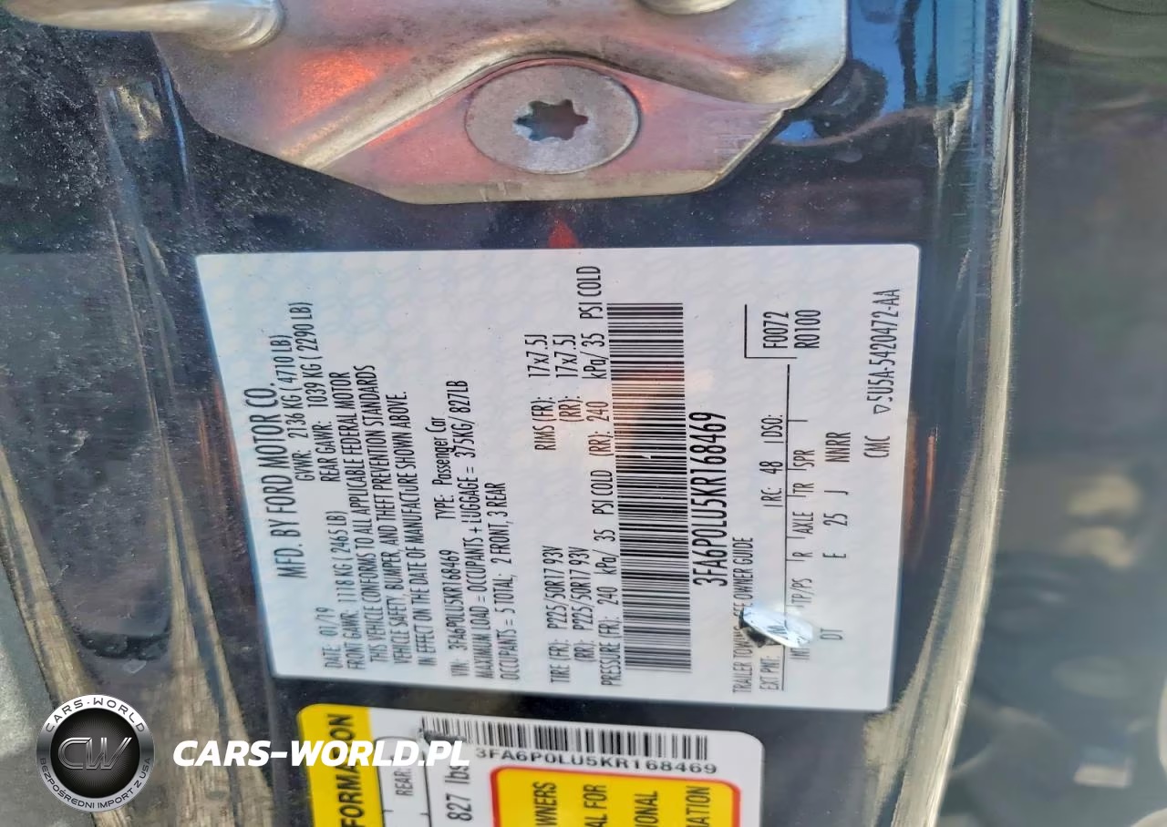 2019 Ford Fusion Se VIN:3FA6P0LU5KR168469 - 12