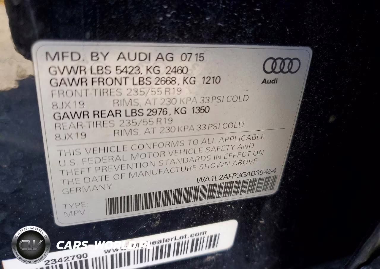 2016 Audi Q5 Premium Plus VIN:WA1L2AFP3GA035454 - 13
