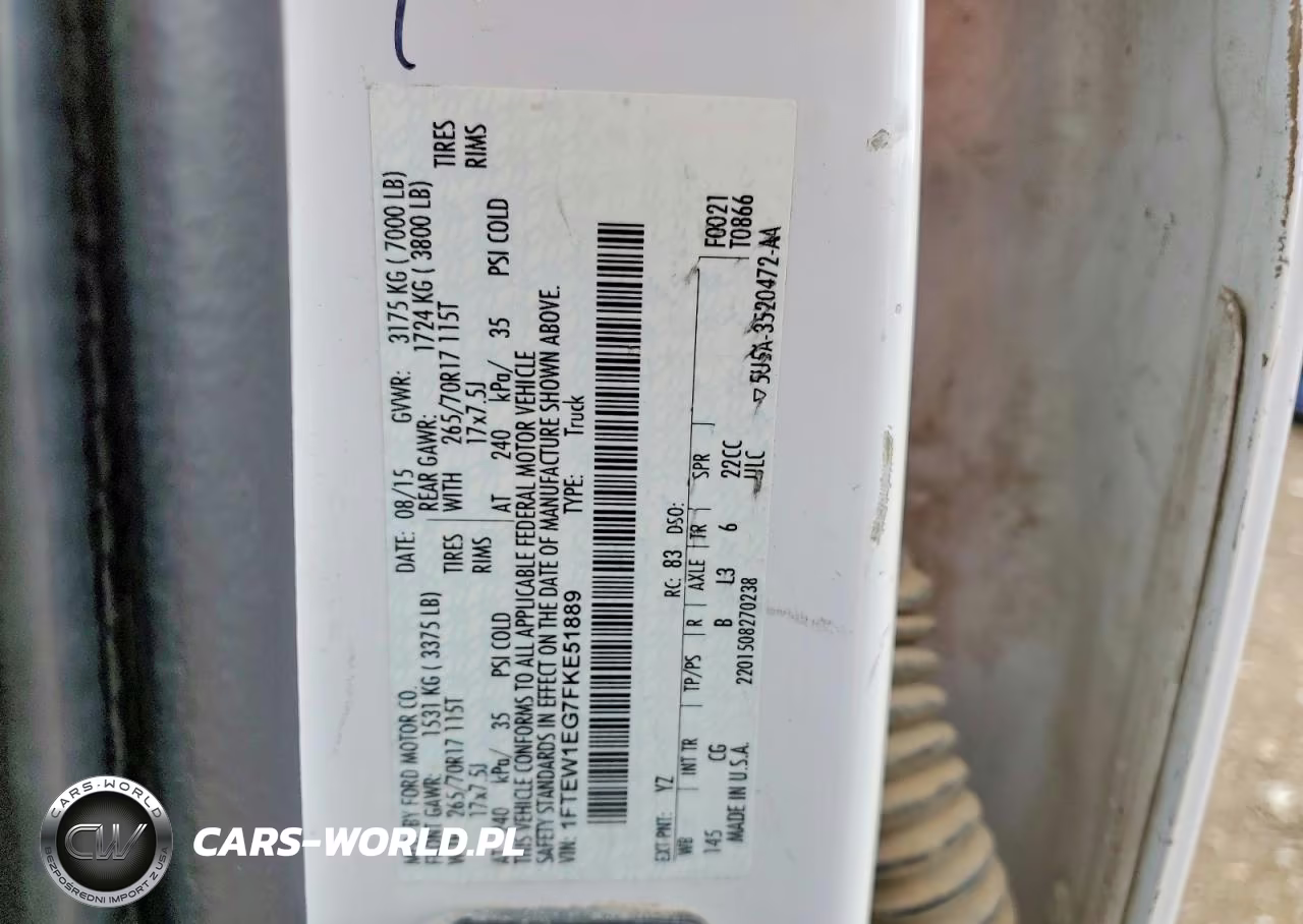 2015 Ford F150 Supercrew VIN:1FTEW1EG7FKE51889 - 12
