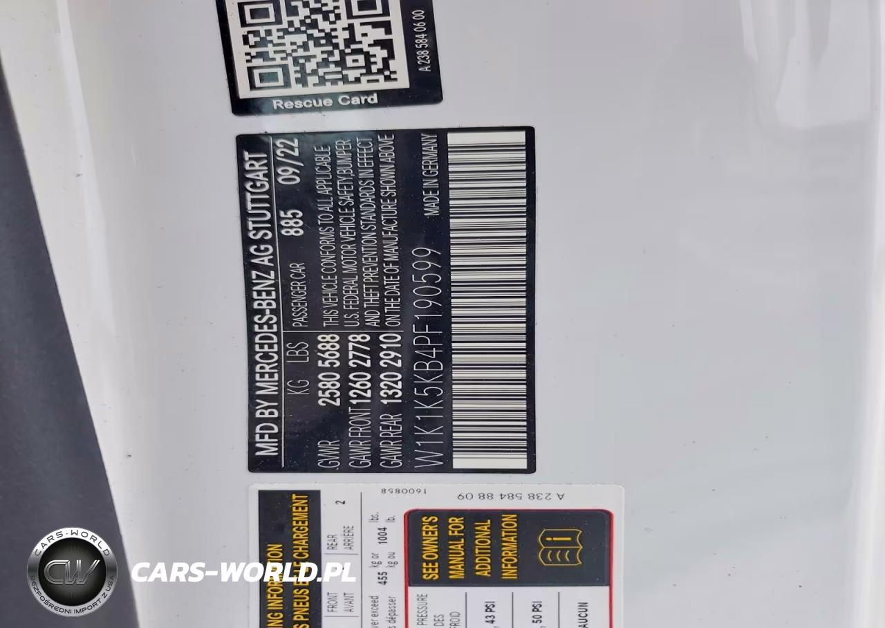 2023 Merz E450 VIN:W1K1K5KB4PF190599 - 12