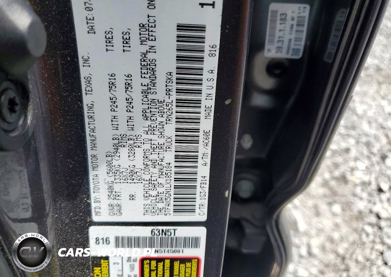 2020 Toyota Tacoma VIN:5TFAX5GN1LX185184 - 12