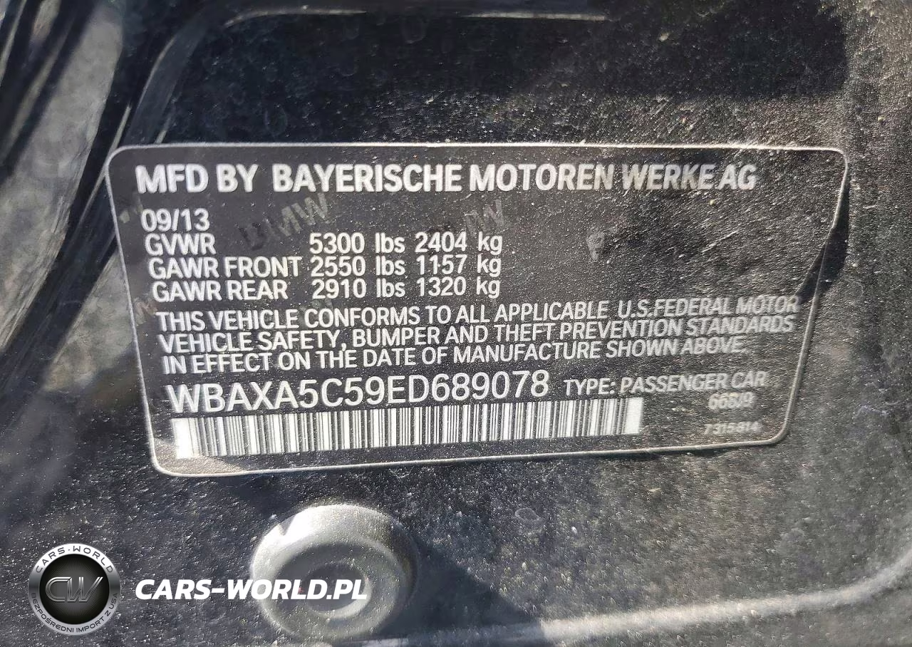 2014 BMW 535 D VIN:WBAXA5C59ED689078 - 12