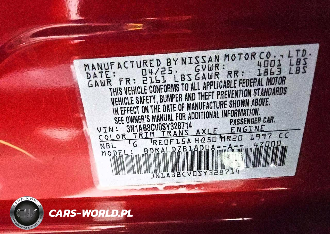 2025 Nissan Sentra Sv VIN:3N1AB8CV0SY328714 - 12