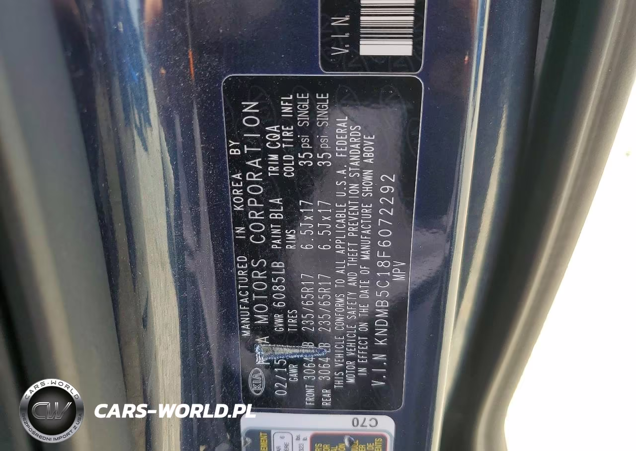 2015 Kia Sedona Lx VIN:KNDMB5C18F6072292 - 13