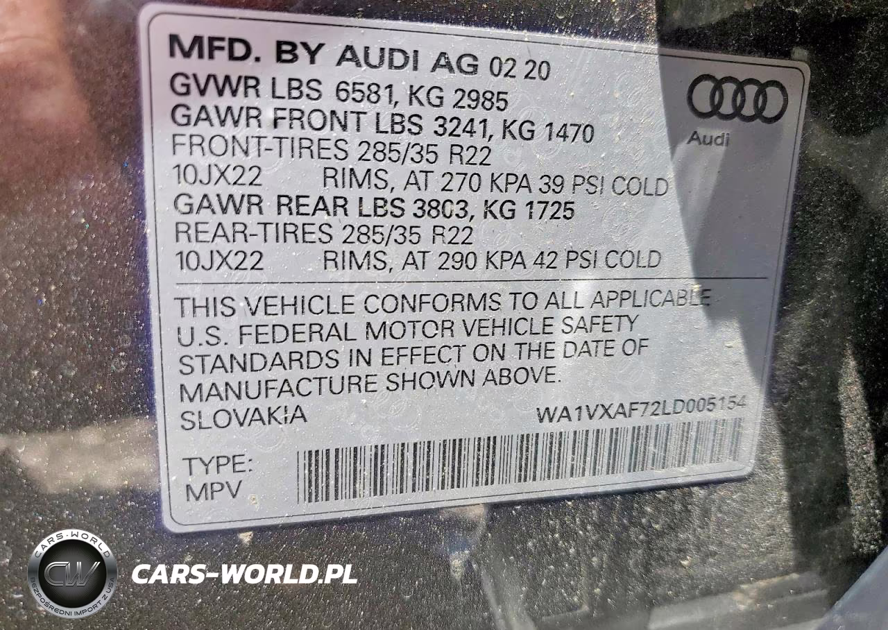 2020 Audi Q7 Prestige VIN:WA1VXAF72LD005154 - 13