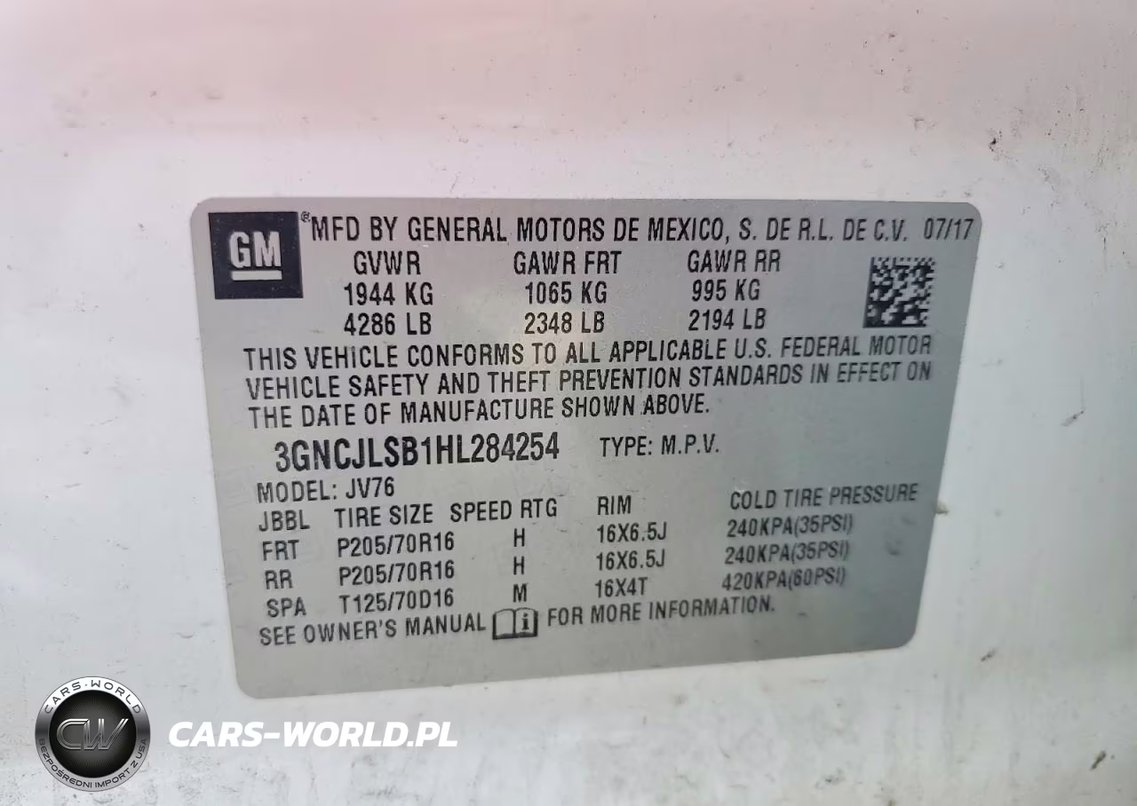2017 Chevrolet Trax 1Lt VIN:3GNCJLSB1HL284254 - 13