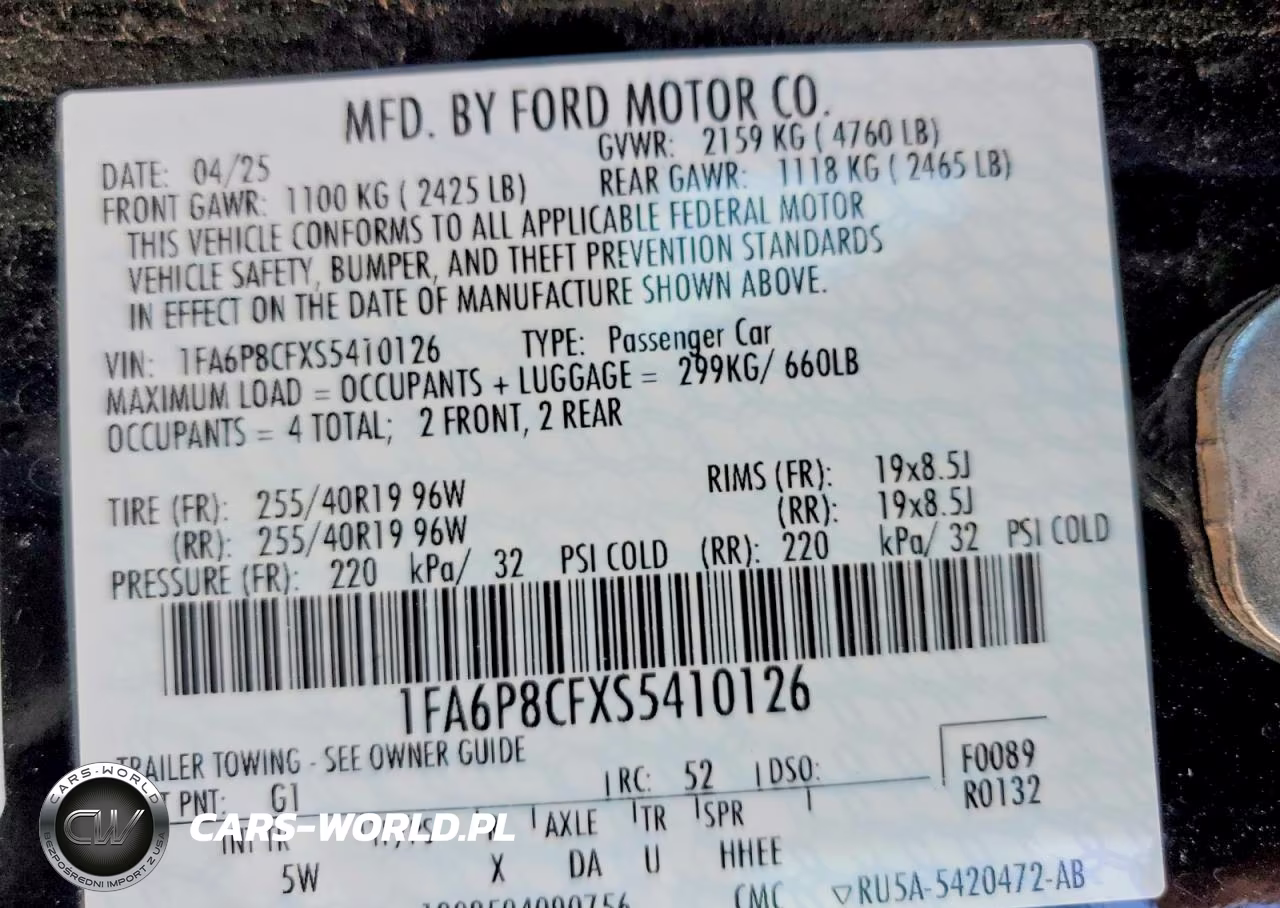2025 Ford Mustang Gt VIN:1FA6P8CFXS5410126 - 13