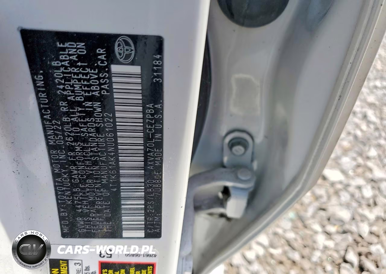 2022 Toyota Camry Xse VIN:4T1K61AK4NU061022 - 12