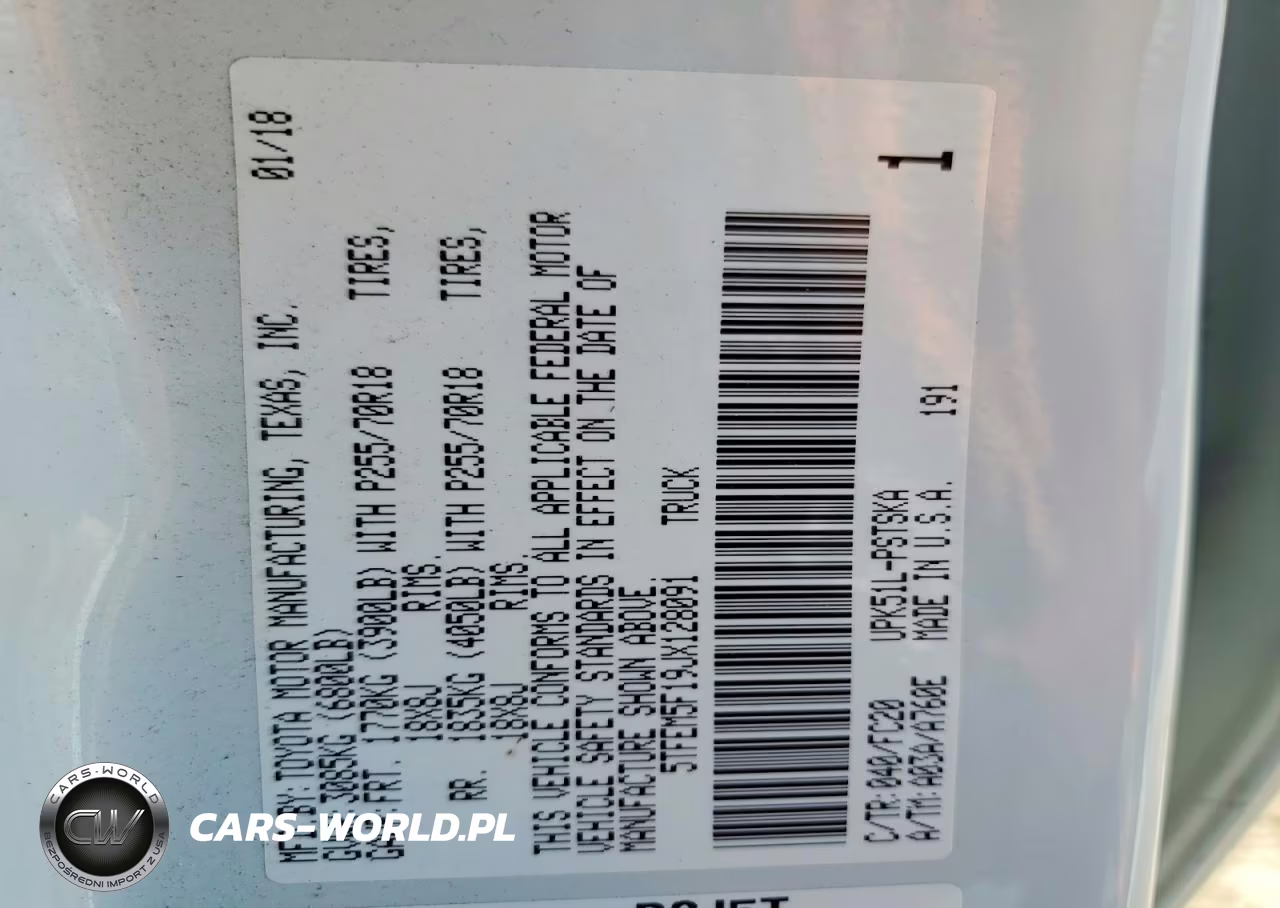 2018 Toyota Tundra Crewmax Sr5 VIN:5TFEM5F19JX128091 - 12