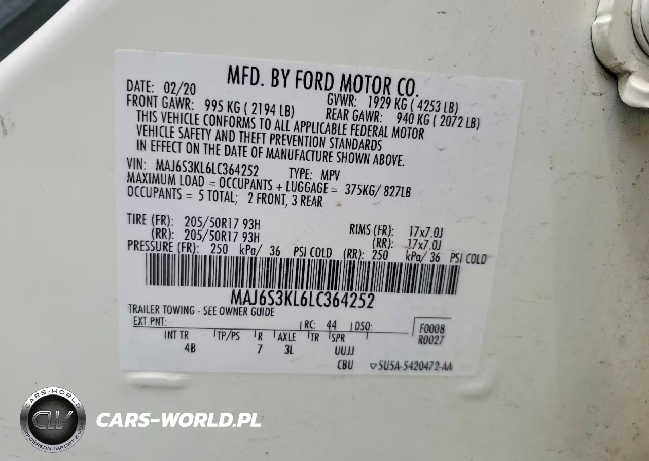 2020 Ford Ecosport Titanium VIN:MAJ6S3KL6LC364252 - 13