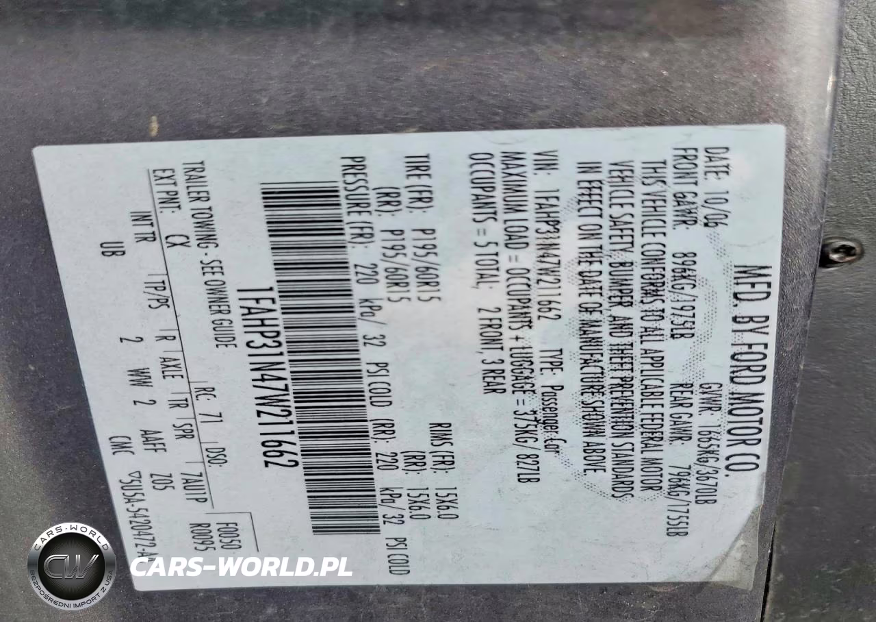 2007 Ford Focus Zx3 VIN:1FAHP31N47W211662 - 13