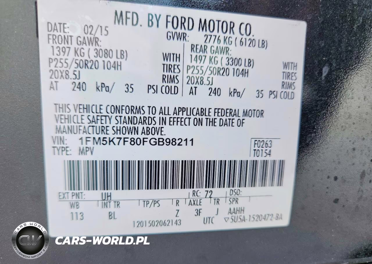 2015 Ford Explorer Limited VIN:1FM5K7F80FGB98211 - 13