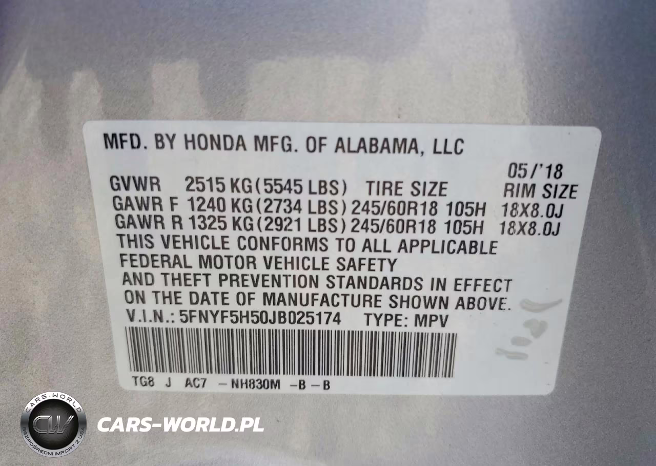 2018 Honda Pilot Exl VIN:5FNYF5H50JB025174 - 14