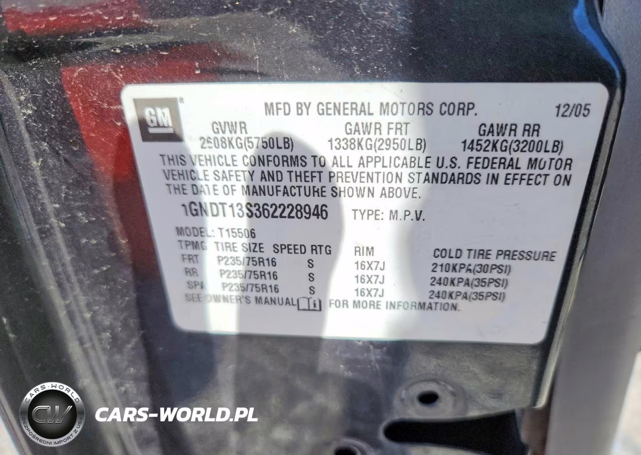 2006 Chevrolet Trailblazer Ls VIN:1GNDT13S362228946 - 14