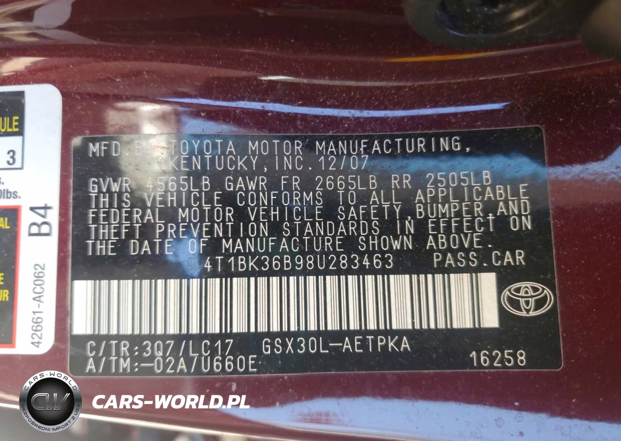 2008 Toyota Avalon VIN:4T1BK36B98U283463 - 12