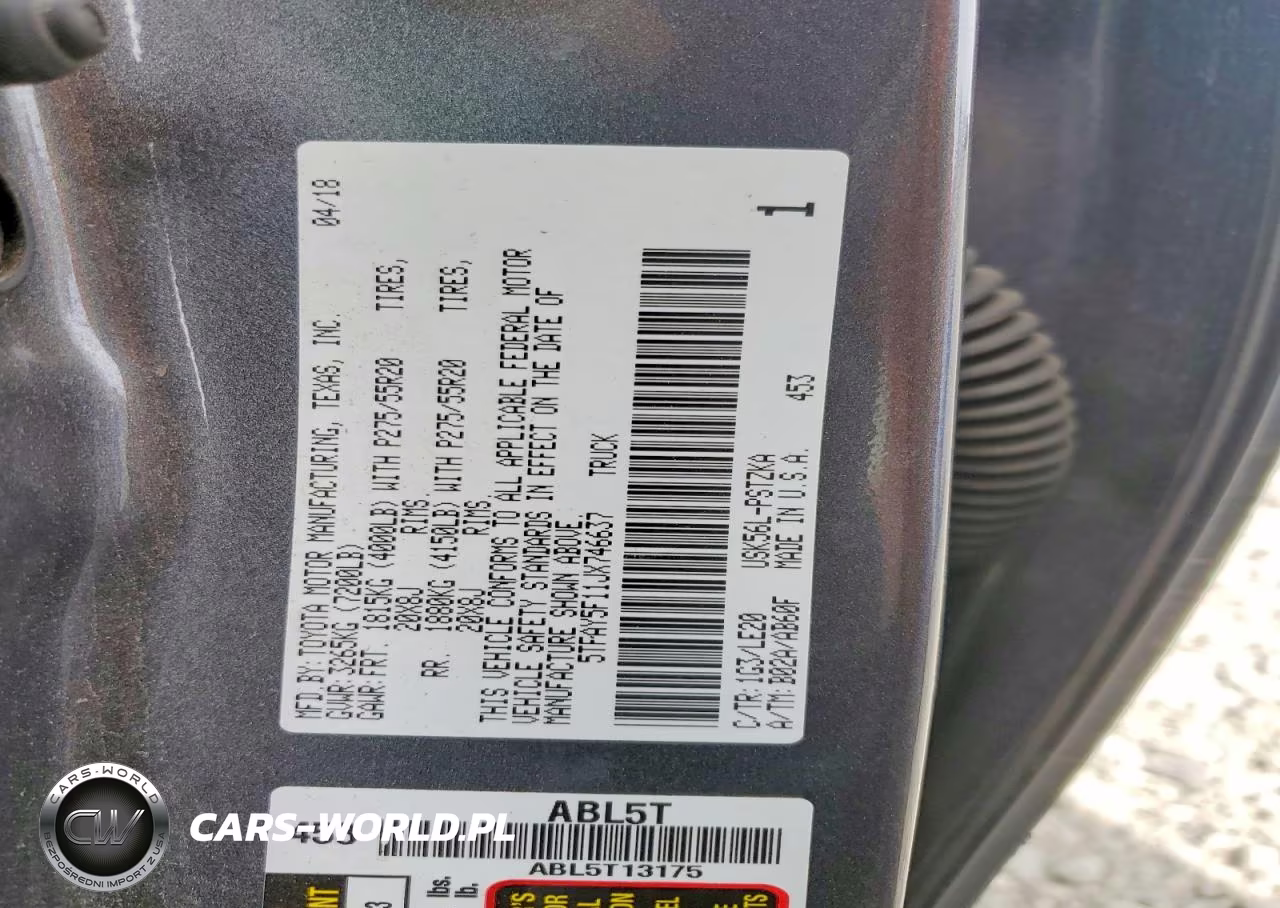 2018 Toyota Tundra Platinum VIN:5TFAY5F11JX746637 - 12
