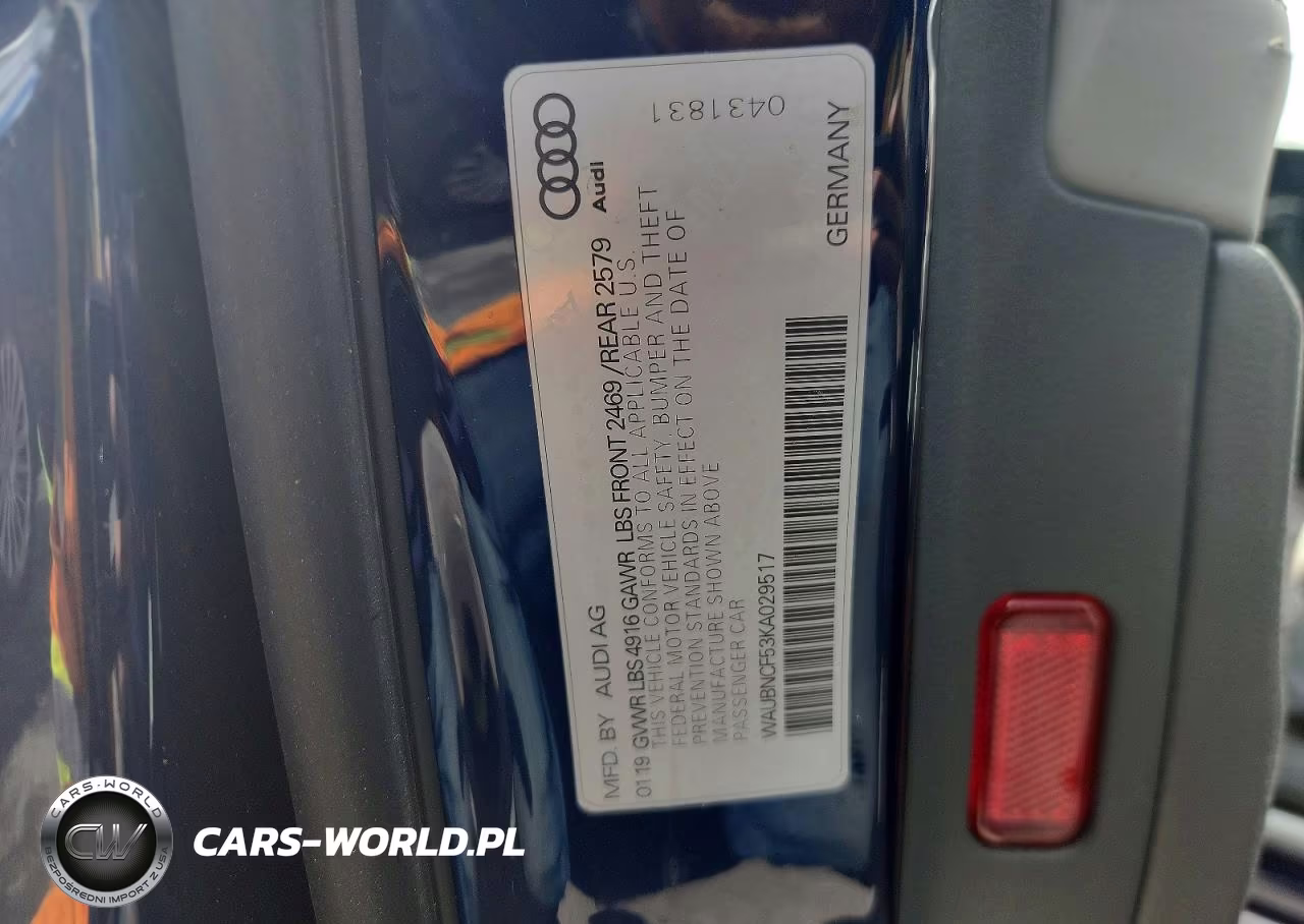 2019 Audi A5 Premium Plus VIN:WAUBNCF53KA029517 - 12