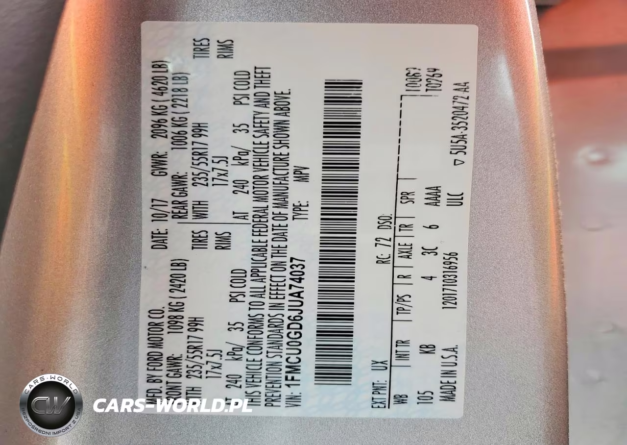 2018 Ford Escape Se VIN:1FMCU0GD6JUA74037 - 13