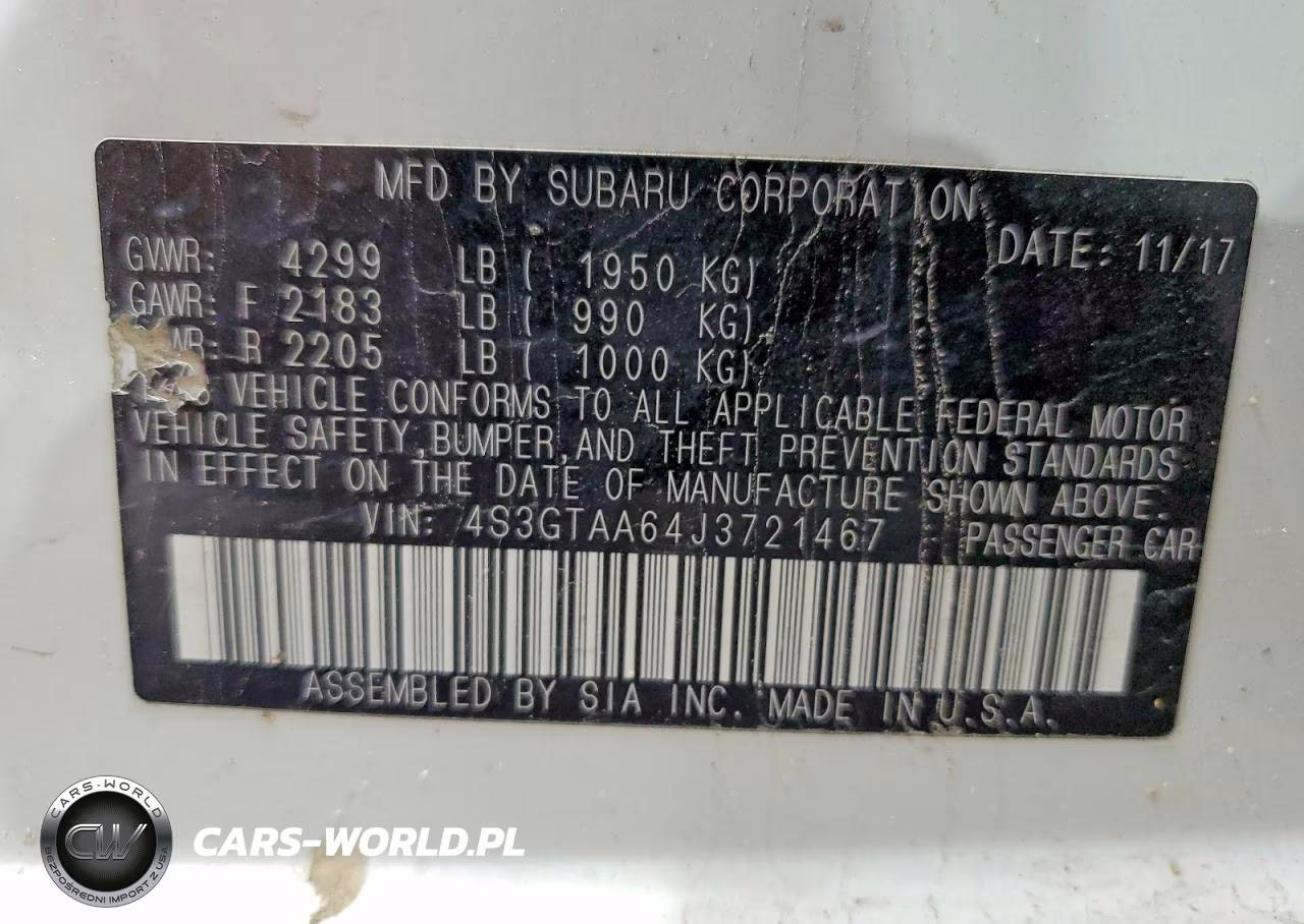 2018 Subaru Impreza VIN:4S3GTAA64J3721467 - 12