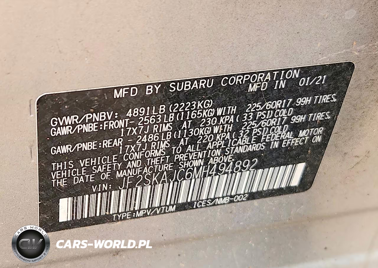 2021 Subaru Forester Premium VIN:JF2SKAJC6MH494892 - 13