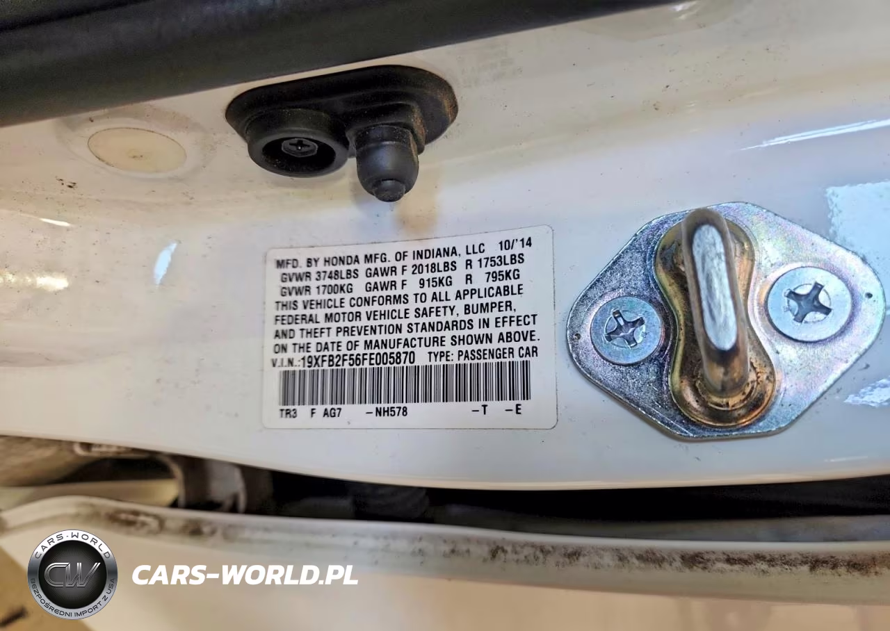 2015 Honda Civic Lx VIN:19XFB2F56FE005870 - 12