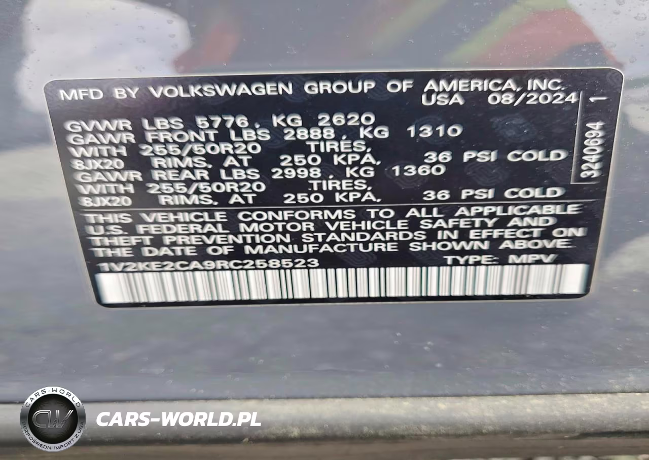 2024 Volkswagen Atlas Cross Sport Se VIN:1V2KE2CA9RC258523 - 13
