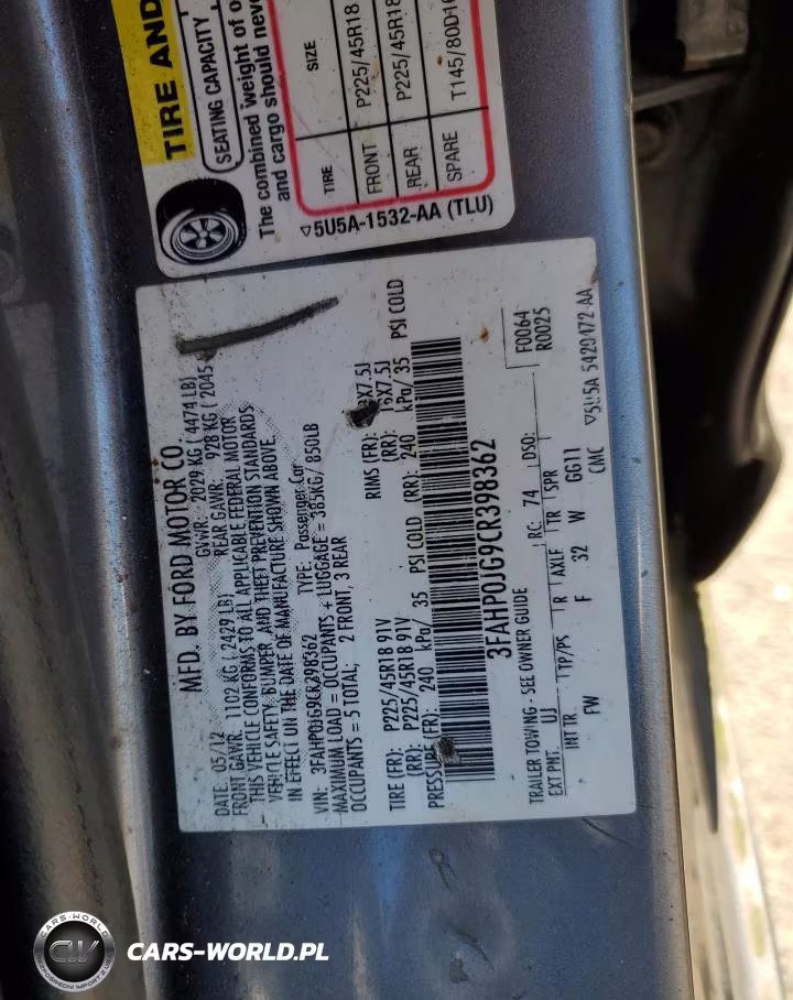2012 Ford Fusion Sel VIN:3FAHP0JG9CR398362 - 12