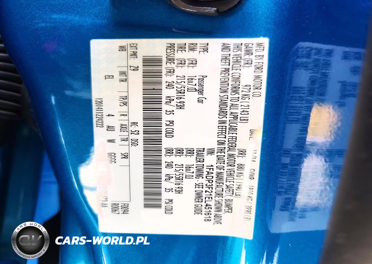 2014 Ford Focus Se VIN:1FADP3F21EL451618 - 12