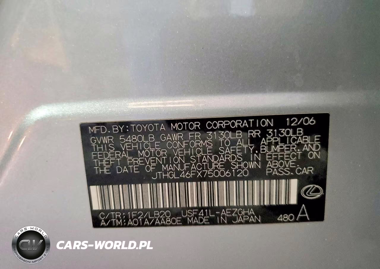 2007 Lexus Ls 460L VIN:JTHGL46FX75006120 - 12