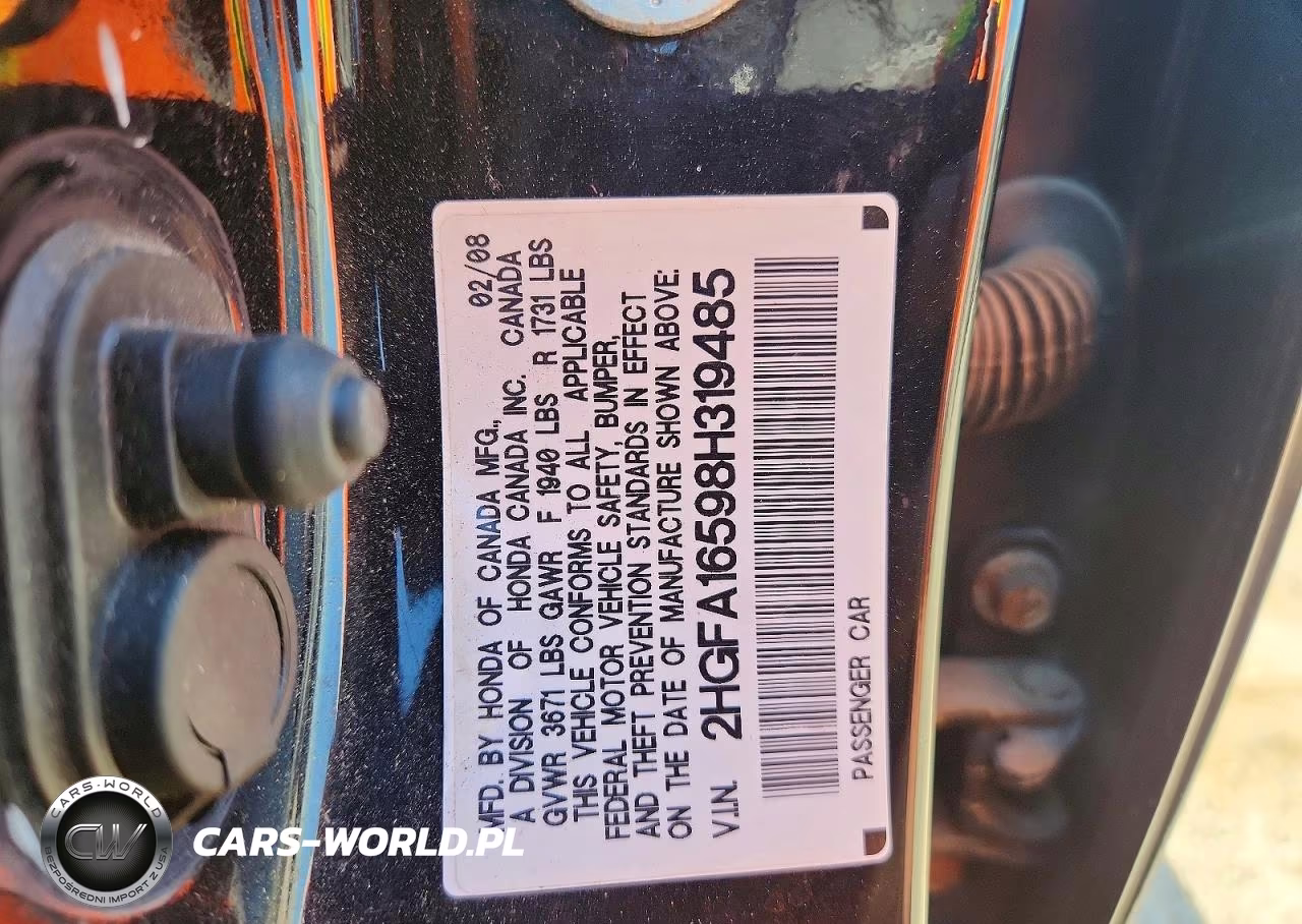 2008 Honda Civic Lx VIN:2HGFA16598H319485 - 12