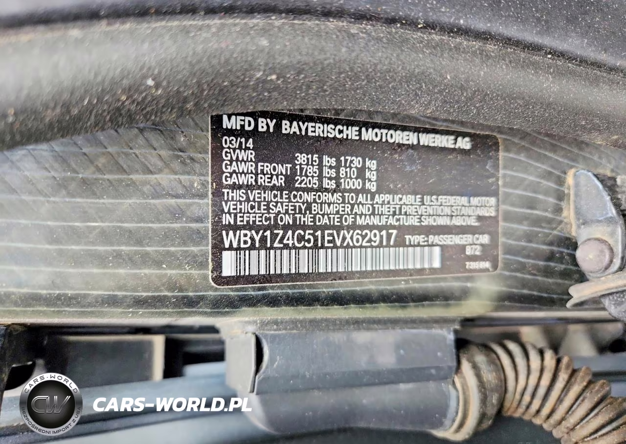 2014 BMW I3 Rex VIN:WBY1Z4C51EVX62917 - 12